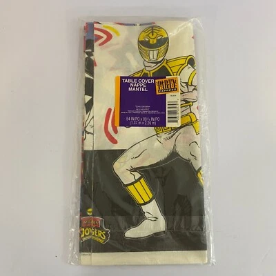 Винтажная бумажная настольная обложка 1995 Saban Power Rangers 54x89 дюймов Party Express - Изображение 1 из 4