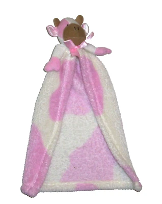 Manta de bebé vaca blanca rosa Cutie Pie defectuosa My 1st Buddy Security Lovey Foto 1 de 3