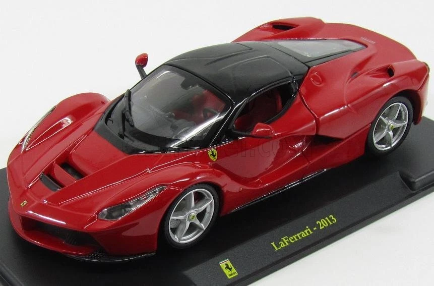 MODELLINO AUTO STATICO FERRARI LAFERRARI 2013 - CON VETRINA ROSSO SCALA 1/24 - Immagine 1 di 4