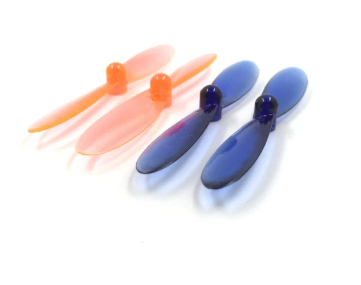 Hubsan X4 H107D Transparent Clear Orange and Blue Propeller Blades Props - Image 1 of 1