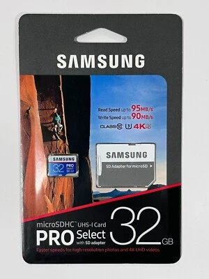 New Samsung PRO Select 32 GB Micro SDXC Memory Card MB-MF32DA/AM - Image 1 of 3