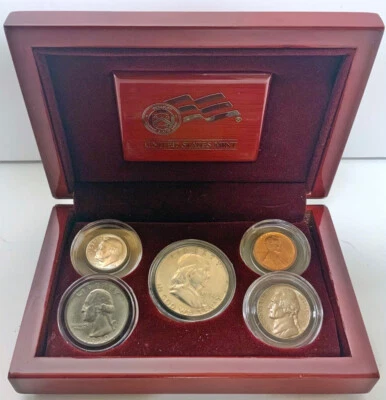 1949 UNCIRCULATED YEAR SET IN OFFICIAL U.S. MINT DISPLAY SILVER BIRTHYEAR COINS - Image 1 of 4