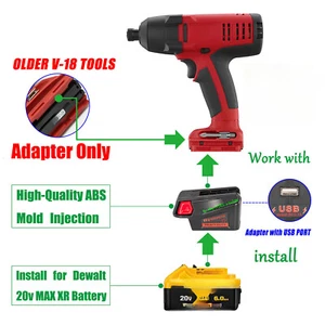 Adattatore per batteria DeWalt 20v per Milwaukee M18 per Milwaukee Old V-18 Tool - Foto 1 di 8