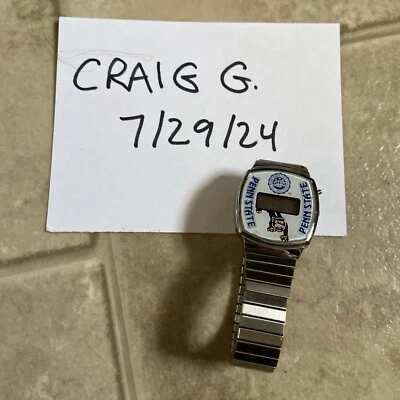 Vintage 1980s Penn State University Mascot Digital Wristwatch Watch WE ARE - Image 1 of 2