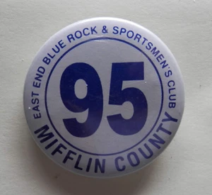 INSIGNIA PIN SOLAPA CLUB ROCK & SPORTSMEN'S BLUE END 1995 de colección Mifflin Co PA - Imagen 1 de 2