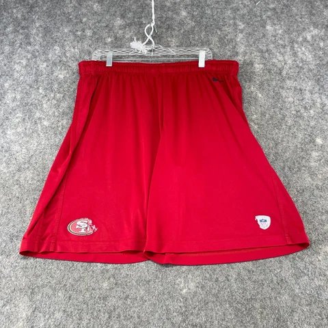 San Francisco 49ers Shorts Mens 2XL XXL Red Dri Fit Player Issued Training Nike Cover