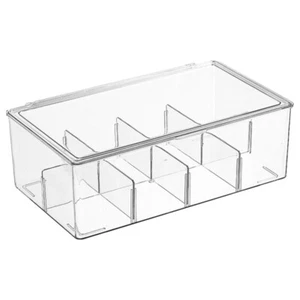 Storage Box Tea Bag Clear Kitchen Pantry Bin Organization and Office - Picture 1 of 12