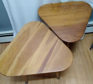 Arts & Crafts Stickley Triangular End Tables Pair Stickley Fayetteville Syracuse - Picture 1 of 12