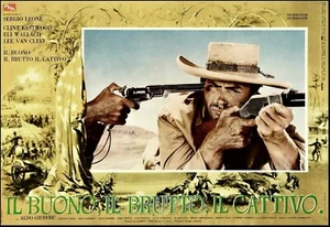 VINTAGE "The Good, The Bad and the Ugly" Film Lobby Card Fine Art Postcard 1966 - Picture 1 of 4