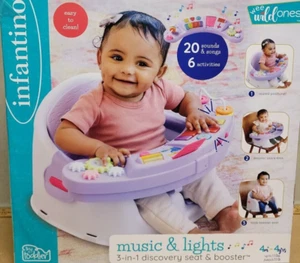 Infantino Music & Lights 3-in-1 Discovery Seat and Booster for Girls  New - Picture 1 of 4