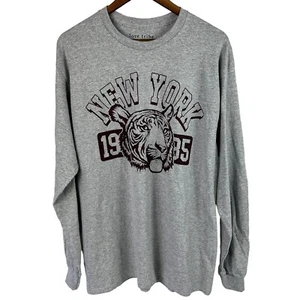 Love Tribe NEW YORK 1985 Graphic Long Sleeve T Shirt Women's 1X Heather Gray - Picture 1 of 6