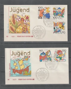 Alemania Federal Personajes Dibujos Animados Sobres Primer Día año 1998 (HD-175) - Picture 1 of 1