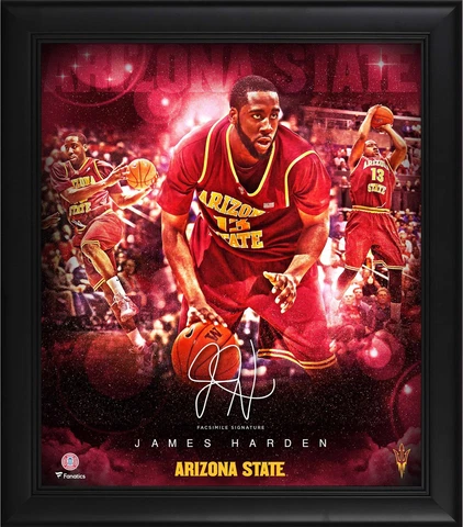 James Harden Sun Devils FRMD 15x17 Stars of the Game Collage Facsimile Cover