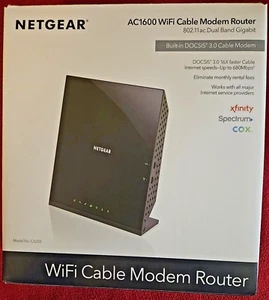 NETGEAR AC 1600 WiFi Cable Modem Router Combo AC1600 - Afbeelding 1 van 5