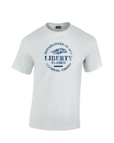 NCAA Liberty Flames Unisex NCAA 100% Pre-Shrunk Short sleeve, White, Large Cover