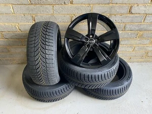Range Rover Velar 19" Genuine 5046 Black Alloy Wheels & New Winter Tyres - Picture 1 of 5