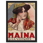 Galice 1930 Advert Maina Seer Voyante Monica Friends Framed A4 Wall Art Print
