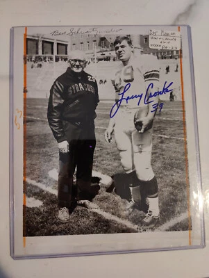 ONE OF A KIND! Ben Schwartzwalder & Larry Csonka Authographed 8x10 - Syracuse - Image 1 of 4