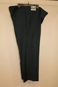 NUEVOS CON ETIQUETAS PANTALONES PANTALONES NEGROS ELÁSTICOS DE VIAJE GRANDES Y ALTOS TALLA 50x29 MEZCLA DE LANA - Imagen 1 de 7