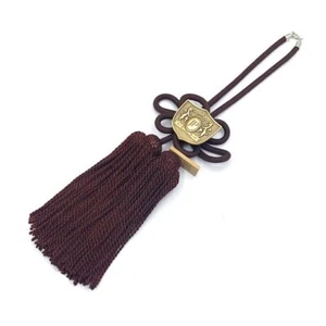 Insignia Junction Produce JDM Marrón JP Fusa Kiku Nudo VIP Espejo Retrovisor Adornos - Imagen 1 de 12