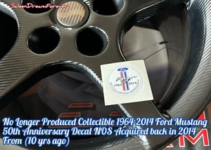 1964 - 2014 FORD MUSTANG 50TH ANNIVERSARY DECAL NOS SHELBY SALEEN ROUSH COBRA GT - Picture 1 of 2