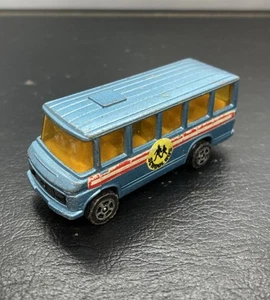 Vintage 1970's Corgi Juniors #15 Diecast 1/64 Blue Mercedes-Benz School Bus VGC - Picture 1 of 12