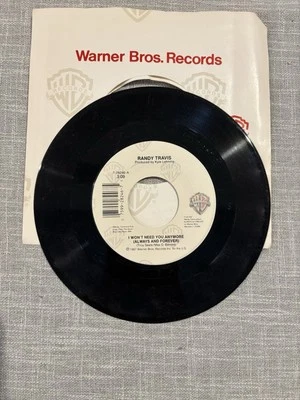 Randy Travis –I Won't Need You Anymore/tonight I’m Walking Out Warner 7-28246 - Image 1 of 2
