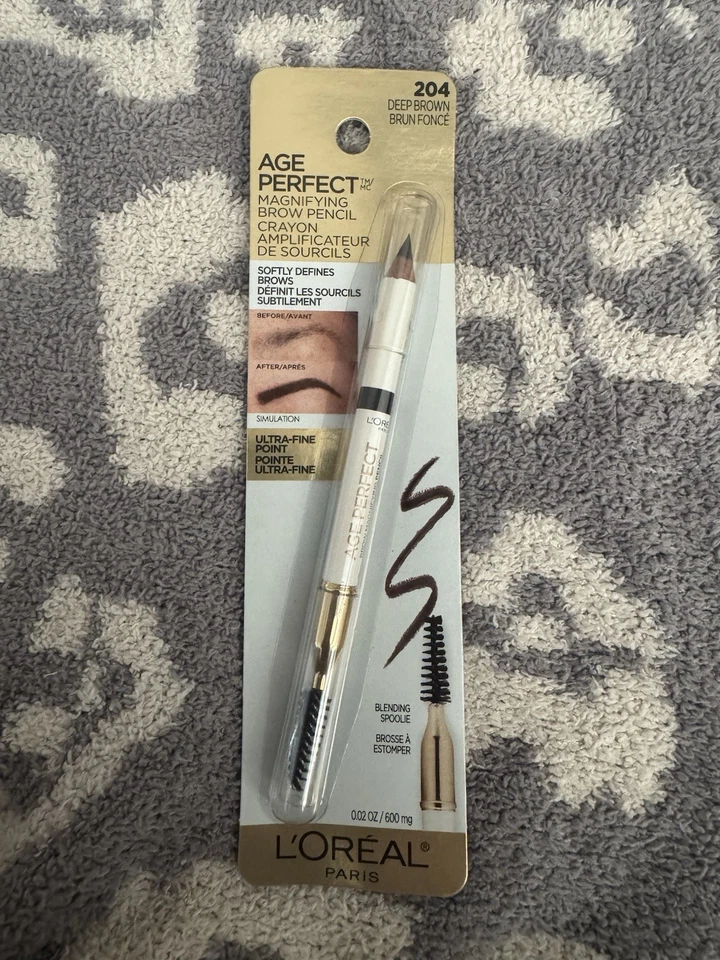 L'Oréal Paris Age Perfect Brow Magnifying Pencil 204 Deep Brown - Image 1 of 1