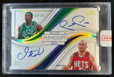 2022-23 Panini Immaculate Paul Pierce Jason Kidd autógrafo duplo #12/25 - Imagem 1 de 2