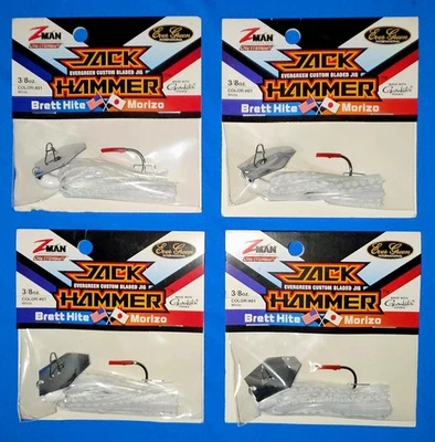 ❗️ЛОТ ИЗ 4❗️Z-MAN CHATTERBAIT ОТБОЙНЫЙ МОЛОТОК лезвие джиги Zman приманки 3/8 унций ☆ белый ☆ - Изображение 1 из 4