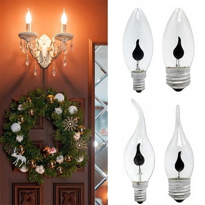 3W E27 E14 LED FLACKER Feuer Flamme Kerze Glühbirne Atmosphäre-Wohnkultur Lampe - Bild 1 von 4