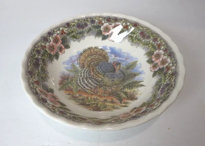 QUEENS Myott Tazón de Sopa de Cereal de Acción de Gracias 6 1/2" Pavo Floral Repuesto Foto 1 de 4