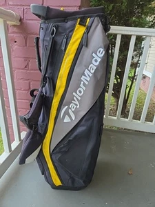 TaylorMade Lightweight Technology 6 Way Golf Bag Black yellow  - Picture 1 of 7