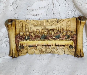 Hand-Painted Last Supper Scroll Wall Art Religious Decor - Picture 1 of 6