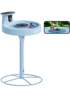 Smarte Vogeltränke mit Kamera Solarbetrieben & Solarbrunnen, Dual-Objektiv Kamera... - Bild 1 von 8