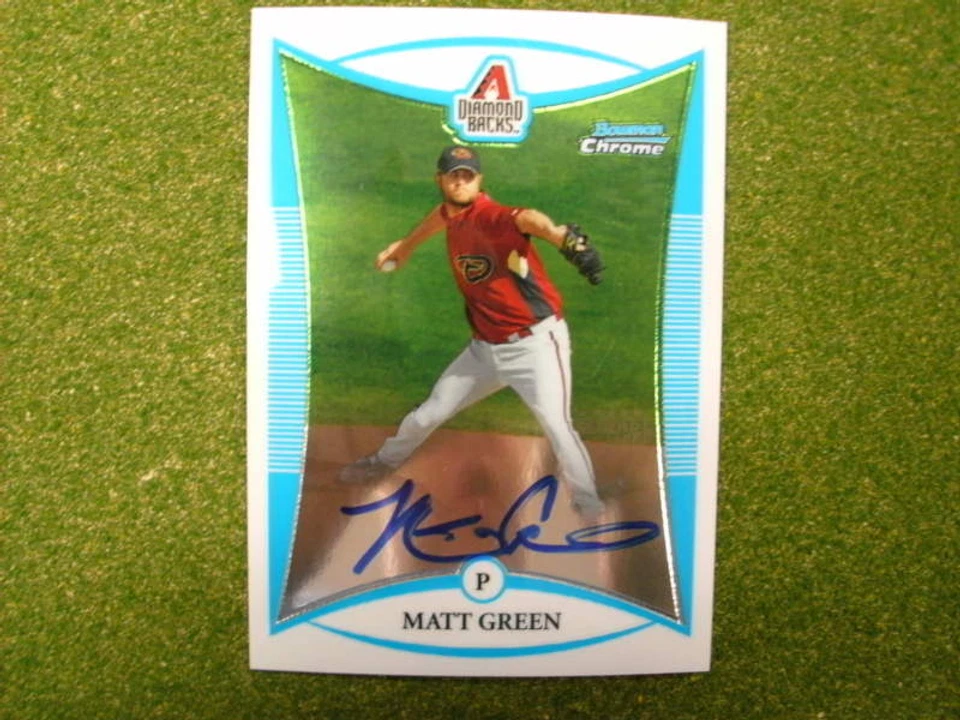 2008 Bowman Chrome Matt Green autograph RC  D backs - Image 1 of 1
