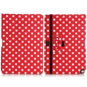 Leder Polka Flip Case Hülle für Galaxy Note 10.1 Zoll (N8000/N8010/N8013) - Bild 1 von 6