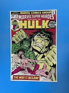 MARVEL SUPER-HEROES THE INCREDIBLE HULK #56 THE WAY IT BEGAN POSTER PIN UP NEW. - Picture 1 of 4