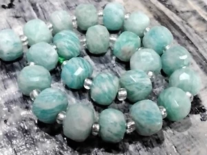 Natural Amazonite Faceted Rondelle, 8x6mm, Approx 20 pce,Free postage. - Picture 1 of 5