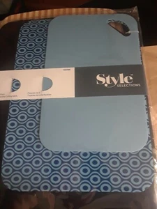 STYLE SELECTIONS 3ER-PACK FLEXIBLE KUNSTSTOFF KÜCHE SCHNEIDEBRETT MATTEN BLAU/SCHWARZ - Bild 1 von 8