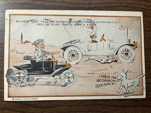 Antique Auto Comic Postcard ~ Cobb Shinn ~ "Mechanical Cockroach" ~ Posted 1916 - Picture 1 of 3