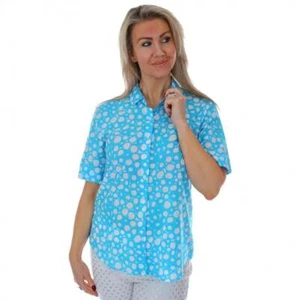 Ladies Erfo Turquoise Blouse 8011025 - Picture 1 of 14