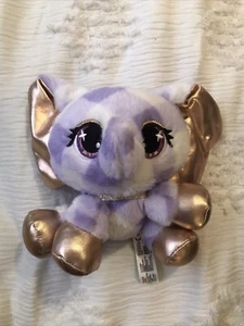 P.Lushes Pets Gund Ella L'Phante Purple Plaid Gold Elephant Plush Stuffed NWOT - Picture 1 of 3
