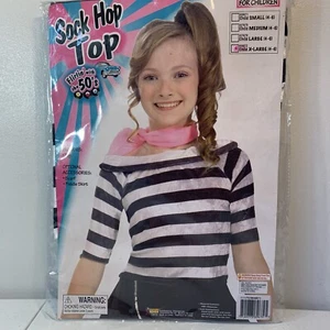 Sock Hop Girls Child Grease 50s Halloween Costume Top - Picture 1 of 6