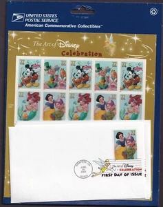 Scott #3915a (3912-3915) Disney Celebration Sheet of 20 Stamps w/FDC - Sealed - Picture 1 of 3