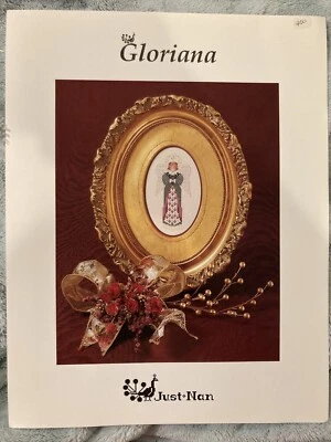Just Nan GLORIANA Cross Stitch Pattern Christmas Angel Halo Dress Ornament - Image 1 of 2