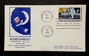 StampTLC USA C76 First Man Moon Landing Space Apollo11 Armstrong NASA Uncle Sam - Picture 1 of 2