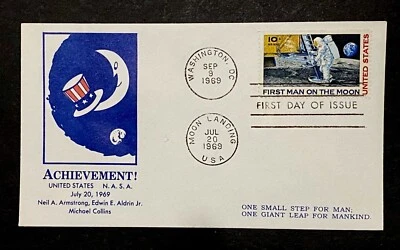 StampTLC EE. UU. C76 Primer Hombre Lunar Espacio Apolo11 Armstrong NASA Tío Sam Foto 1 de 2