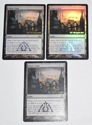 3x MAZE'S END 2013 Foil Pre-release Promo Magic The Gathering MTG - Image 1 of 4