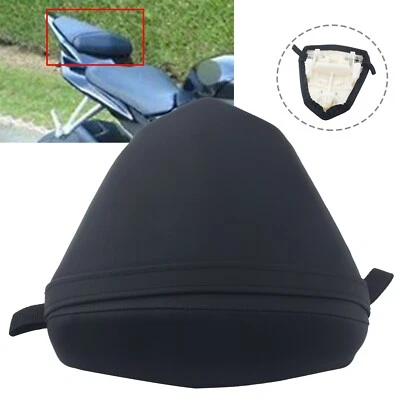 Asiento de pasajero trasero de motocicleta Pillion cuero para Yamaha YZF R6 2006 2007 negro Foto 1 de 4